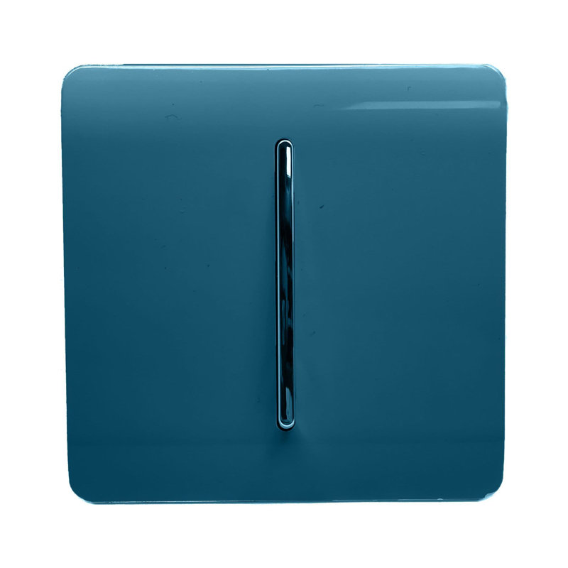 Trendi Switch 1 Gang 1 or 2 way Rocker Light Switch, Midnight Blue