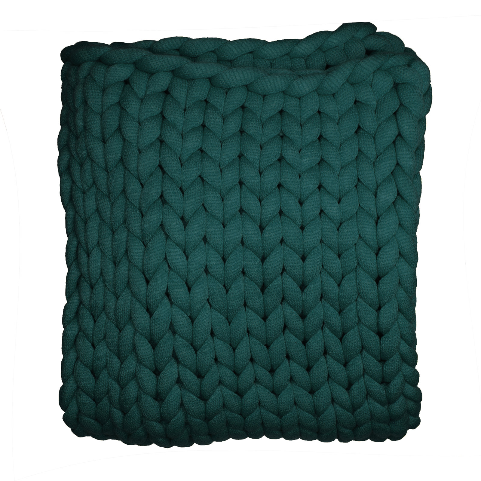 Maxine Knit Throw Blanket, Emerald