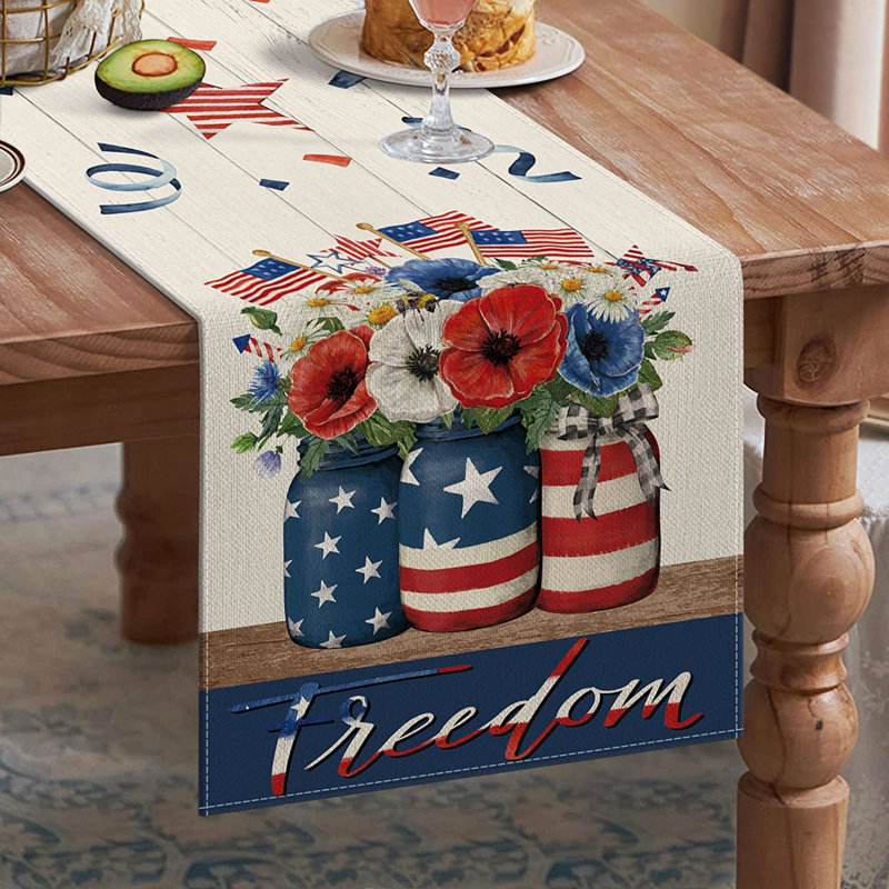 Chemin de table rectangulaire en polyester