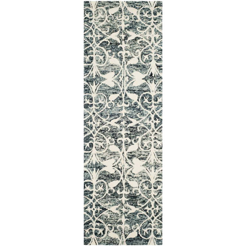 Dashanna Hand Tufted Wool Floral Rug, Runner 2'3" x 7'