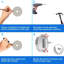 Miroir de maquillage mural grossissant à double face à DEL 8 pouces, extension chromée de 12 pouces, grossissement 1 / 3X, rotation à 360 degrés, miroir de rasage à boutons imperméable-420486360