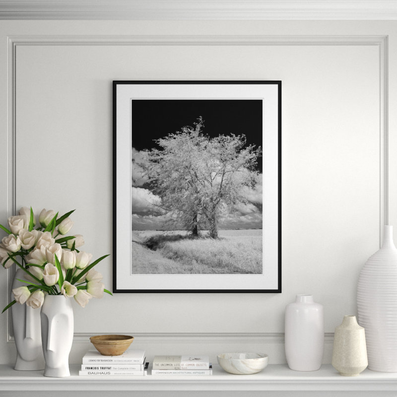 Infrared Trees In Wheat Field Giclee Print