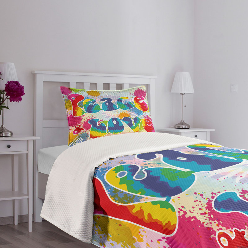 Multicolor Twin Polyester Kids Bedspread Set