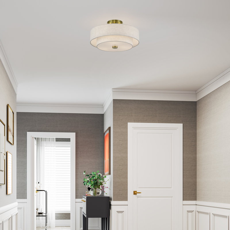 Grande semi-encastrée 3 lumières Acree, H 8,25 po x l 15 po x P 15 po, Trois lumières