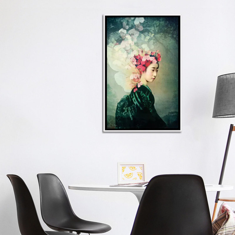 «Sunshine» par Catrin Welz-Stein - impression d'art graphique, H 18 po x l 12 po x 1,5 po, Toile tendue, Pas de tapis