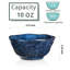 Ceramic Small Dessert Bowls Set - 10 Oz, Set Of 6, Microwave, Oven And Dishwasher Safe, Kitchen Bowls Set, Starry Blue