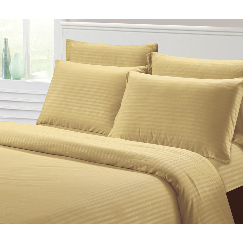 Apthorp Microfiber Striped Sheet Set, Full, Gold