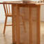 Durable Rectangular Red Oak Rattan Dining Table-106646147