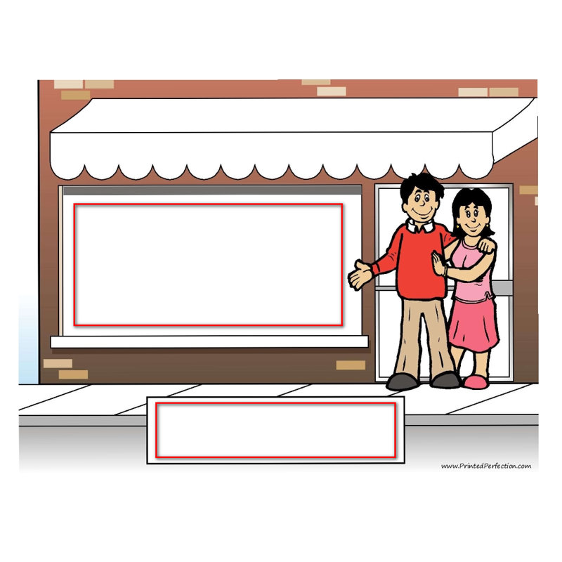 Façade de magasin personnalisée - Couple cadeau de cadre de boule à neige MINI, H 2,5 po x l 3,75 po x P 1 po, Oui