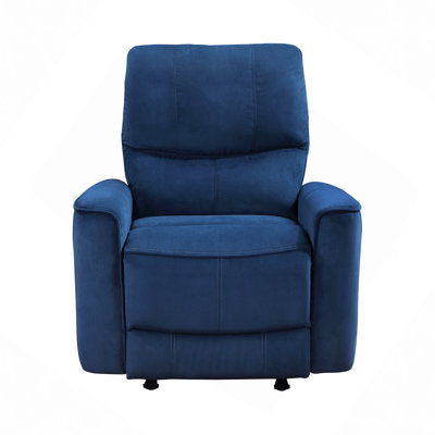 Living Room 1Pc Power Rocker Reclining Chair Velvet Upholstery Solid Wood Frame Luxury Home Furniture