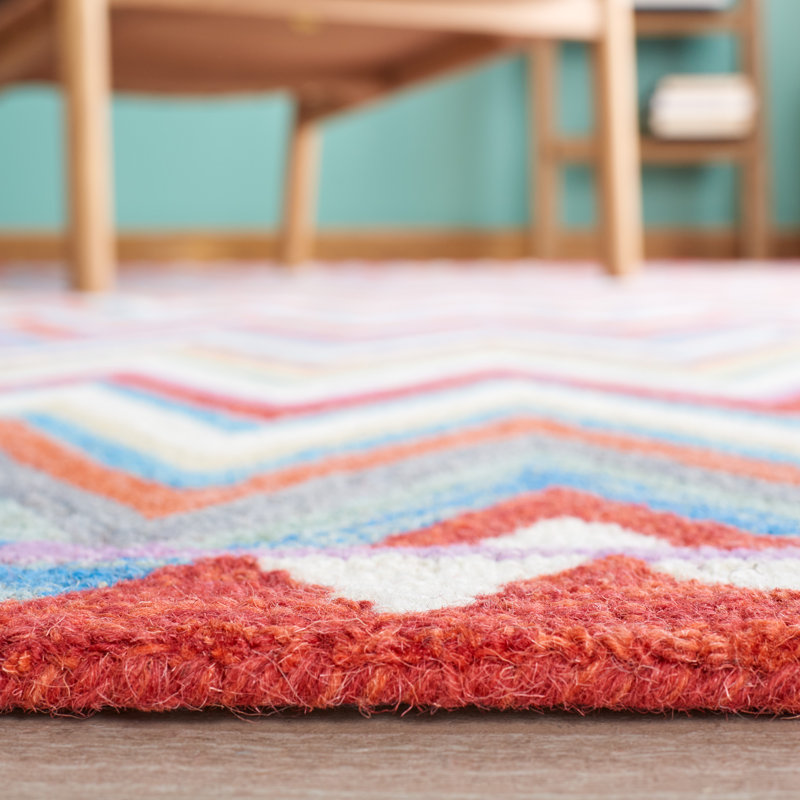 Tapis rouge / ivoire Horwich 405, Rectangle 8 pi x 10 pi