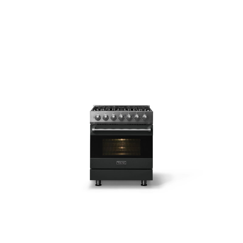 Viking30"W./24"D. Sealed Burner Range-5 Burners, Natural Gas, Antique Bronze, Dual Fuel