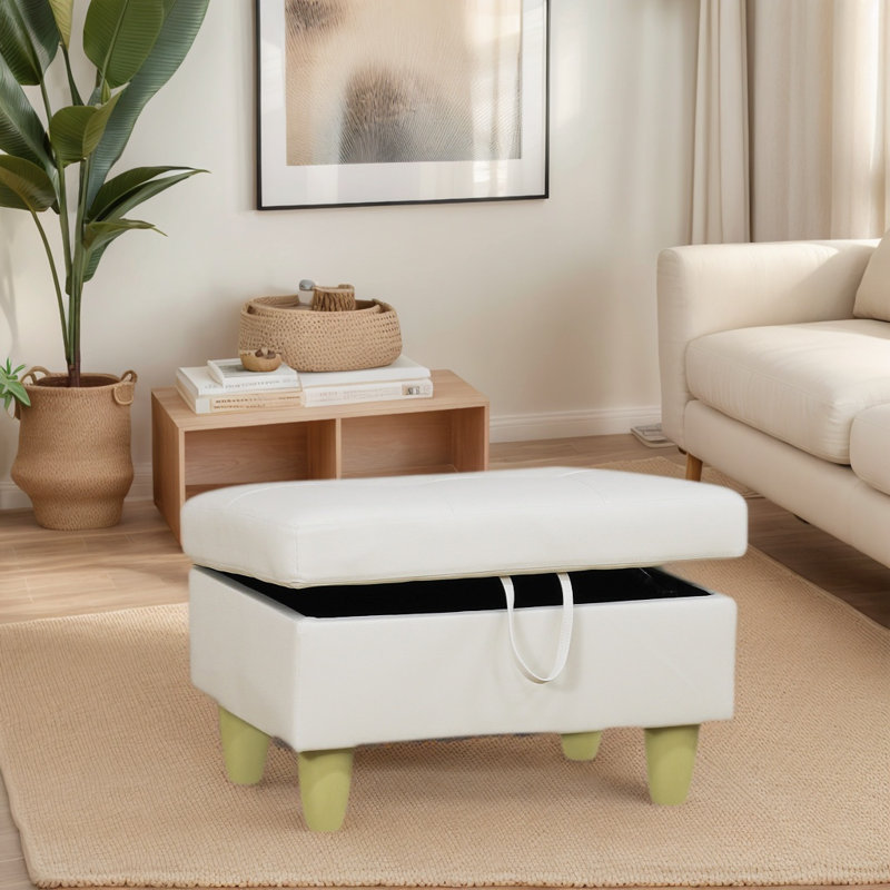 Repose-pieds Enitan, Blanc poire, Jaune clair