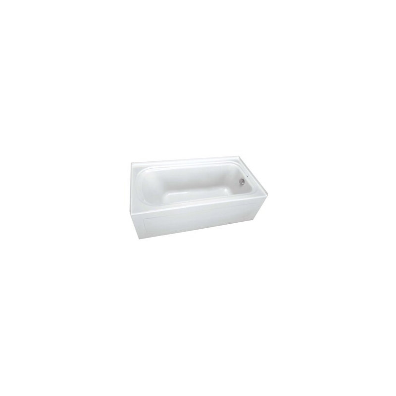 60'' x 42'' Soaking Acrylic Bathtub, White, Left