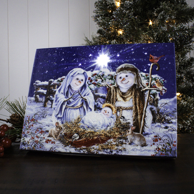 Mini-chevalet sur toile 8 x 6 Snow Family
