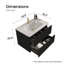 Meuble-lavabo simple avec comptoir de lavabo intégré-2049523754