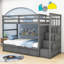 Goeman Kids Twin Over Twin Bunk Bed with Trundle with Drawers