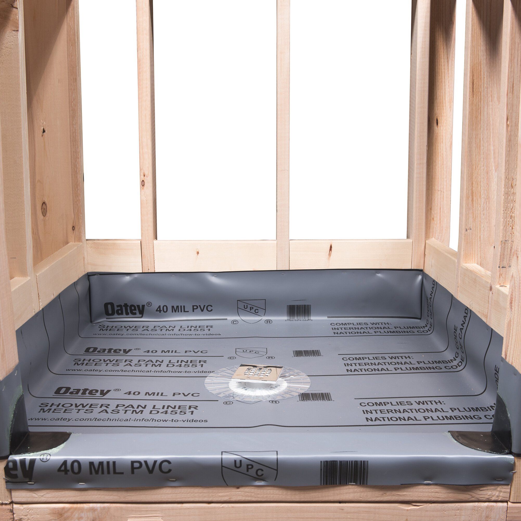 Heavy 40-mil poly liner designed to protect a standard 5 ft tub