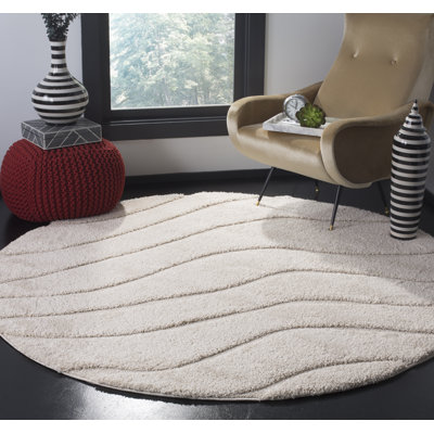 Ashal Abstract Cream Area Rug