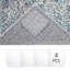 Tapis gris / bleu en coton