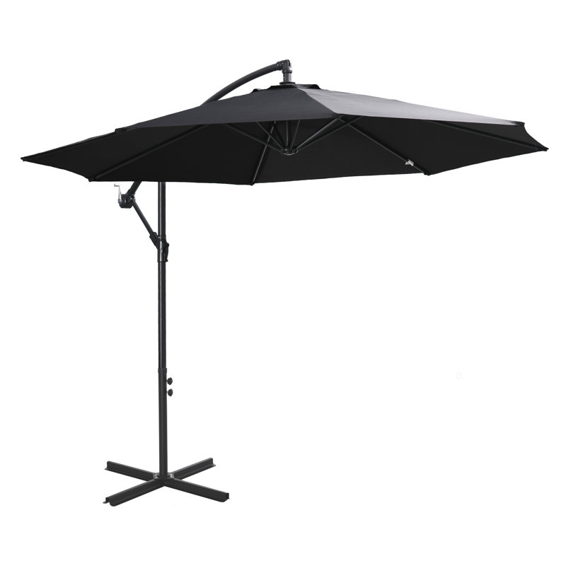 Harveyville 295cm Cantilever Parasol, Black