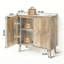 Farmhouse Cerda Buffet Cabinet with Slatted Doors and Adjustable Storage for Multi-Room Use.