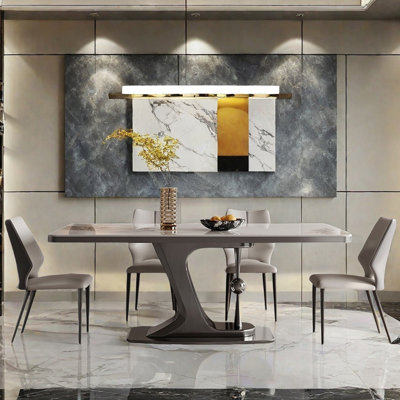 Ensemble de table rectangulaire léger et luxueux