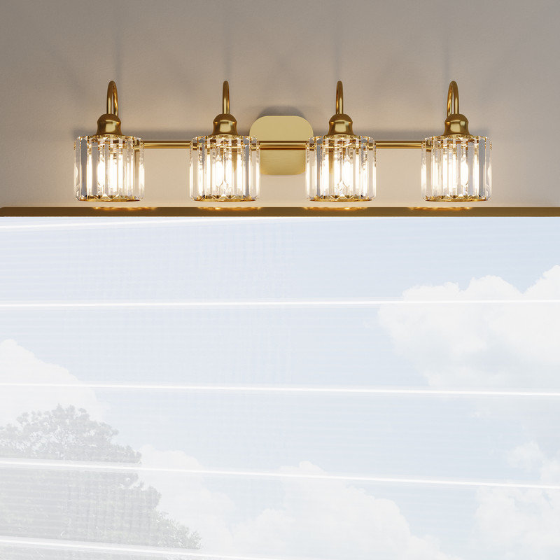 Wilmon Light Metal Dimmable Bathroom Vanity Light, Gold, 2