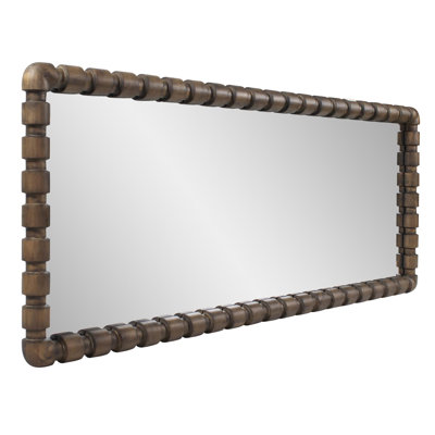 Wooden Bobbin Vanity Mirror