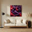 Art mural abstrait en métal violet 74-1276059771