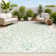 Truman Bohemian Medallion Textured Weave Green/Cream Indoor/Outdoor Rug