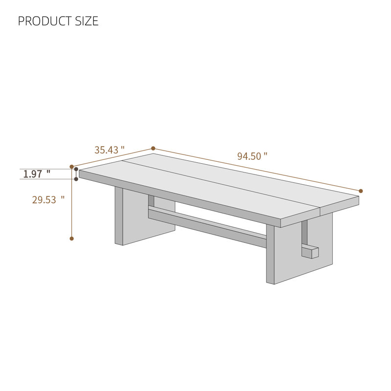 Rectangular Solid Wood Conference Table