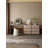 Versatile Saddle Leather & Slate Top Dressing Table with Adjustable LED Mirror - Extendable, Left/Right or L-Shaped Installation