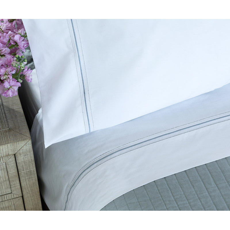 Bella Percale - Set of 2, Spa/White, Standard