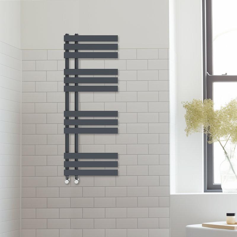 Arulappu Designer Towel Rail Heated Towel Rails, Anthracite, 120cm H x 45cm W