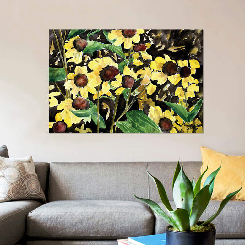 « black-avec susan », reproduction sur toile, H 18 po x l 26 po x P 1,5 po, Toile tendue, Pas de tapis