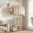 Rolling Clothes Rack, Double-Rod Extendable Garment Stand for Hanging Clothes