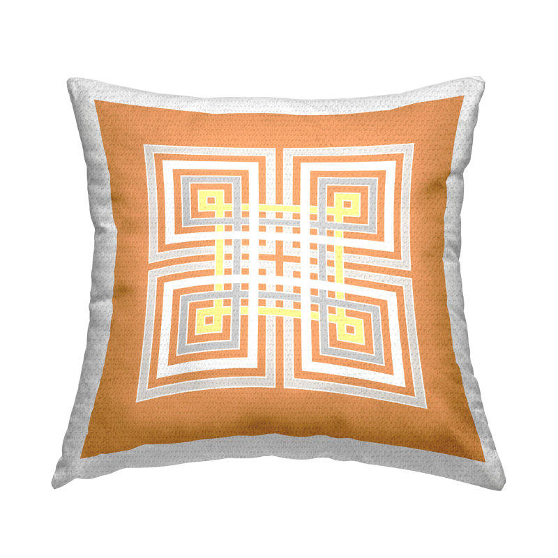 Housse et insert de coussin décoratif carré en polyester pour l'intérieur et l'extérieur
