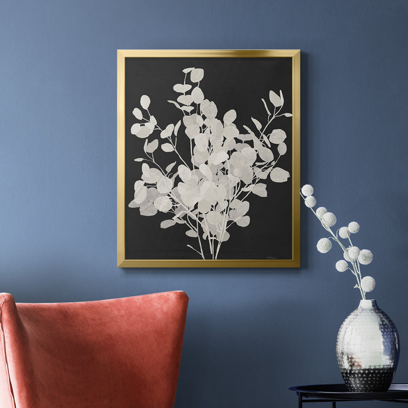Misty Branches II, toile encadrée de qualité supérieure - prête à être accrochée, Or, H 24 po x l 20 po