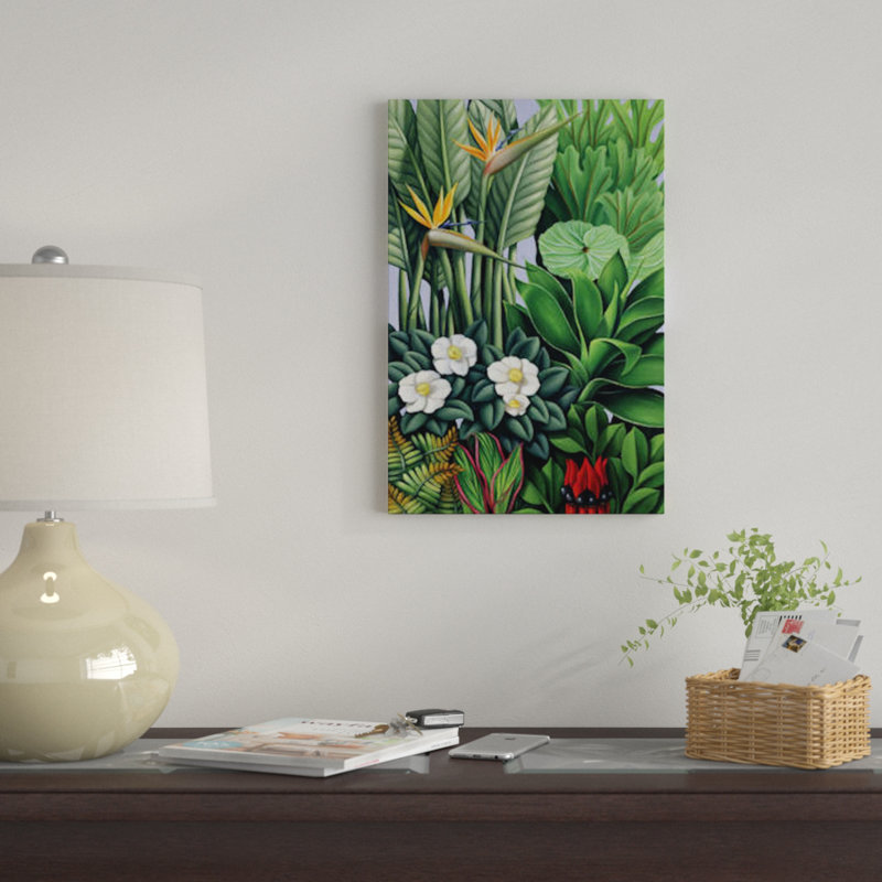 « feuillage ii » par catherine d’art, impression sur toile tendue, H 40 po x l 26 po x P 1,5 po, Toile tendue, Pas de tapis
