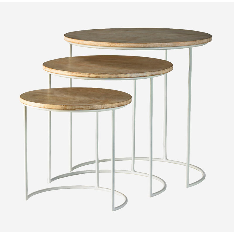 Samee C Table Nesting Tables, White