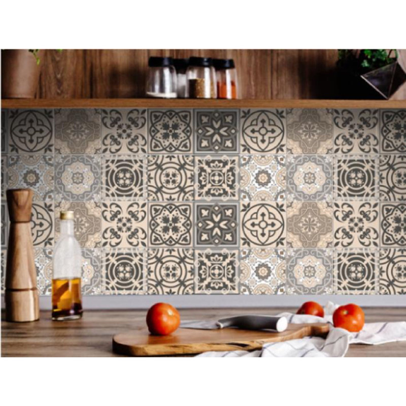 Mosaic Peel And Stick Removable Tiles, 8" H x 8" W x 0.1" D, Espresso Brown