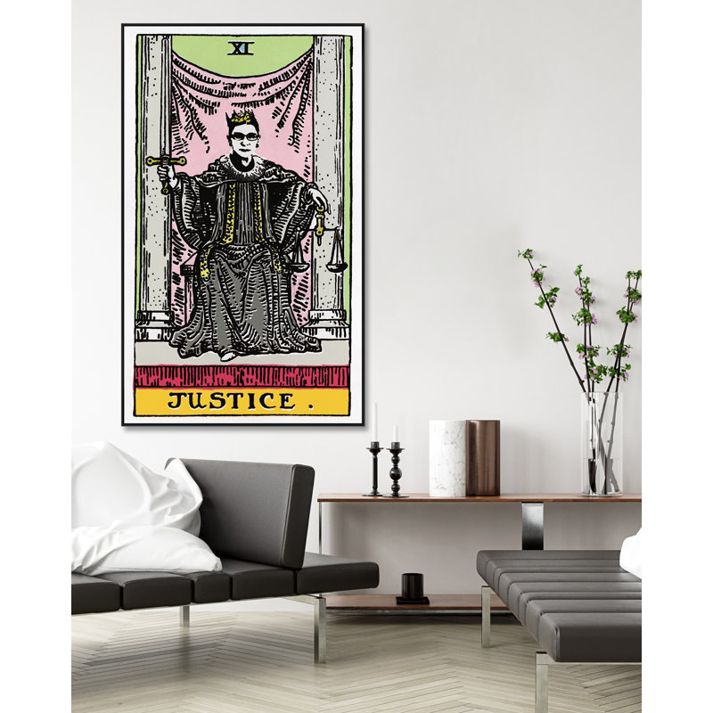 The Justice Print by Rita Taverni, Black Framed, 31" H x 19" W