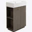 Meuble-lavabo avec lavabo en céramique, meuble-lavabo autoportant pour petites salles de bain