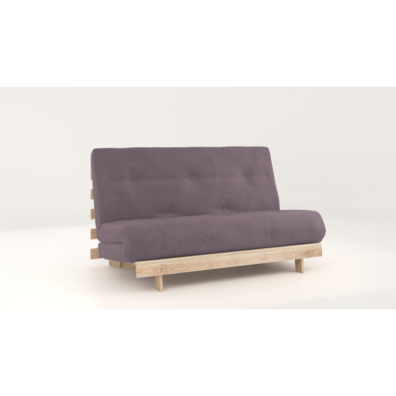 Chenango Full / Double 137cm Upholstered Futon And Mattress, Lilac