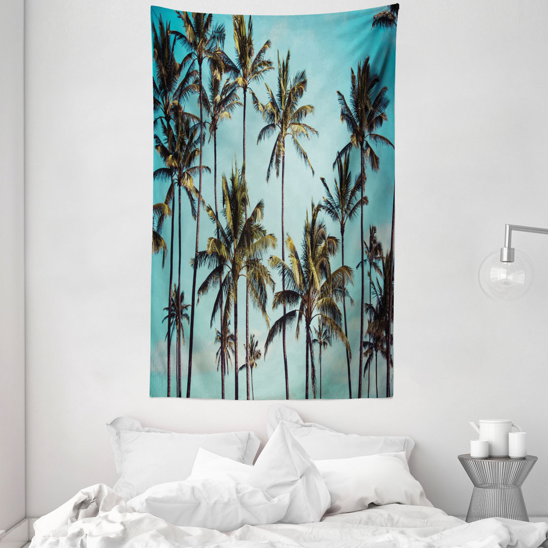 Wandbild Hawaiianische Palmen und Sommerhimmel