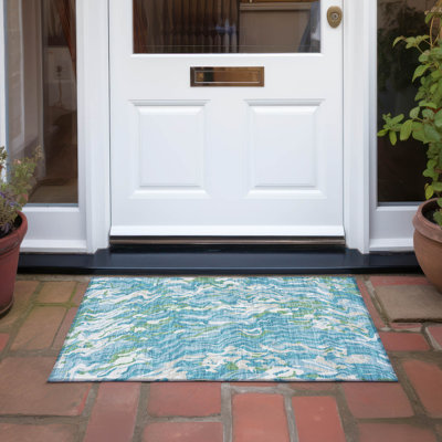 Machine Washable Indoor/Outdoor Chayden ACN1038 Beige Rug