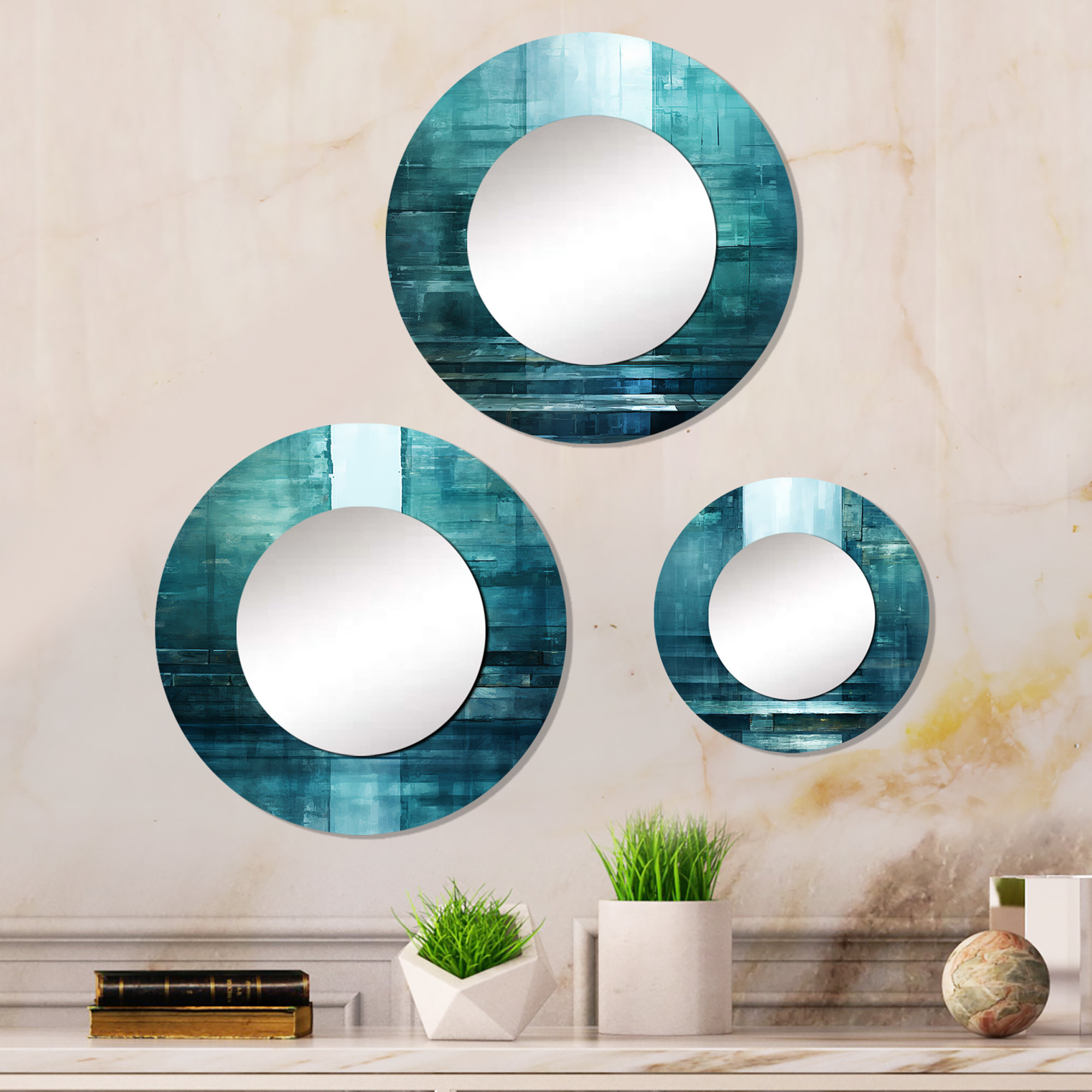 Ivy Bronx Macedon Aluminum Round Wall Mirror | Wayfair