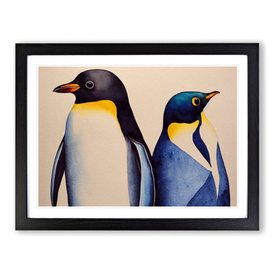Watercolour Penguins - Single Picture Frame Print