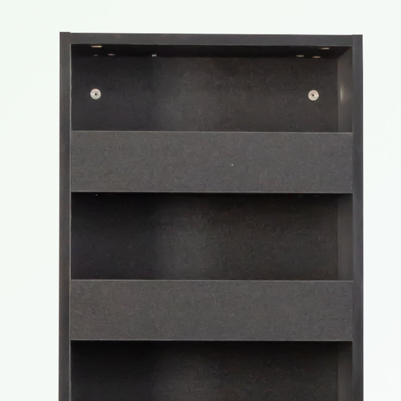 Narrow Kitchen Pantry Cabinet With open shelf, Black